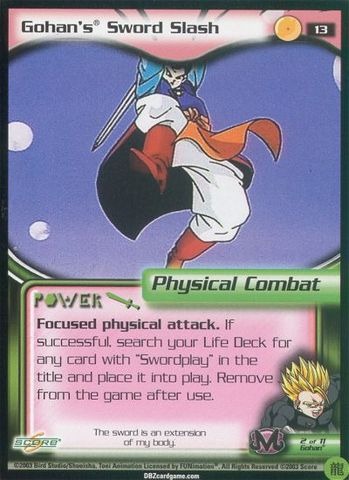 Gohans Sword Slash - 013 - Unlimited Edition - Flat Foil